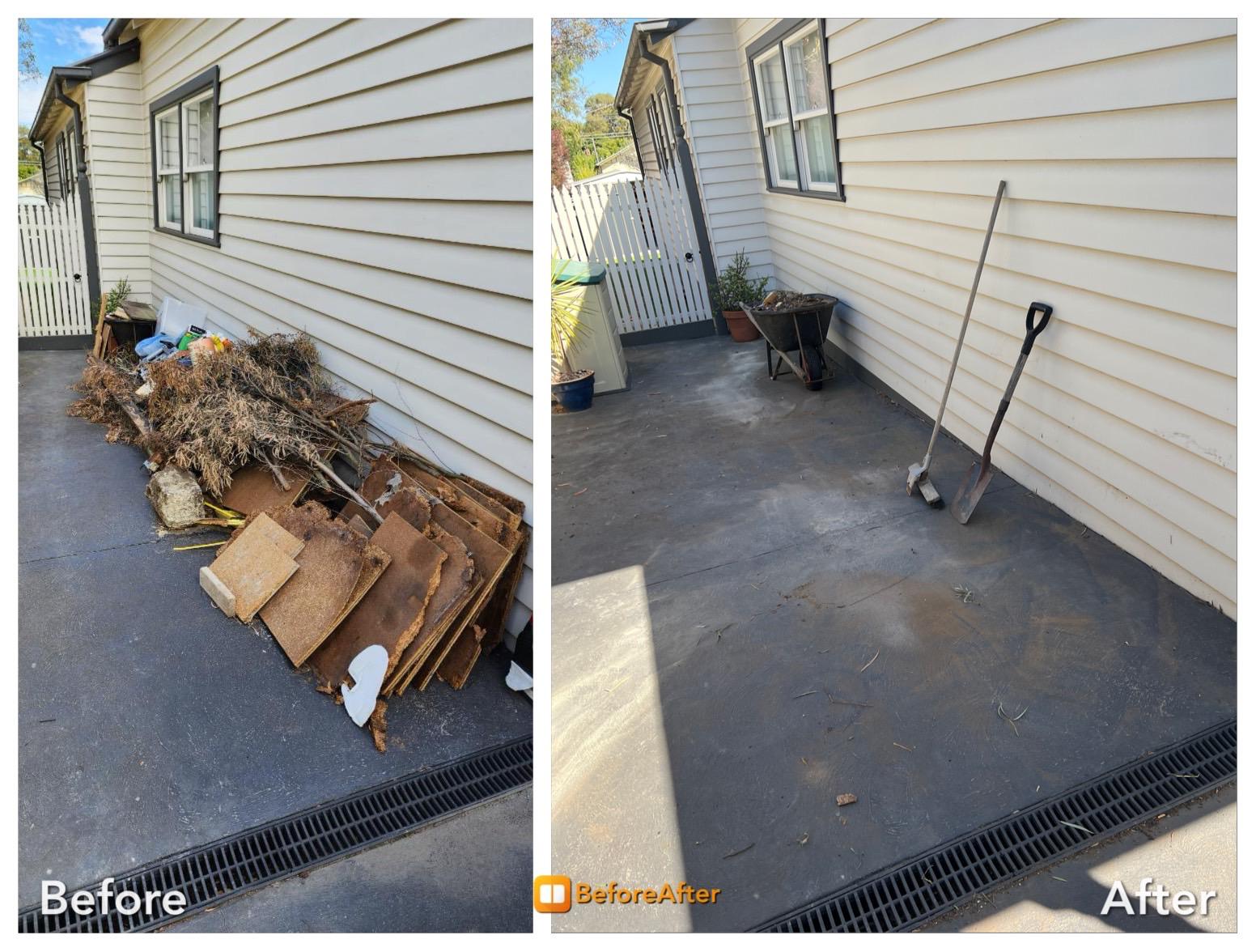 Commercial Rubbish CleanUp Before & After